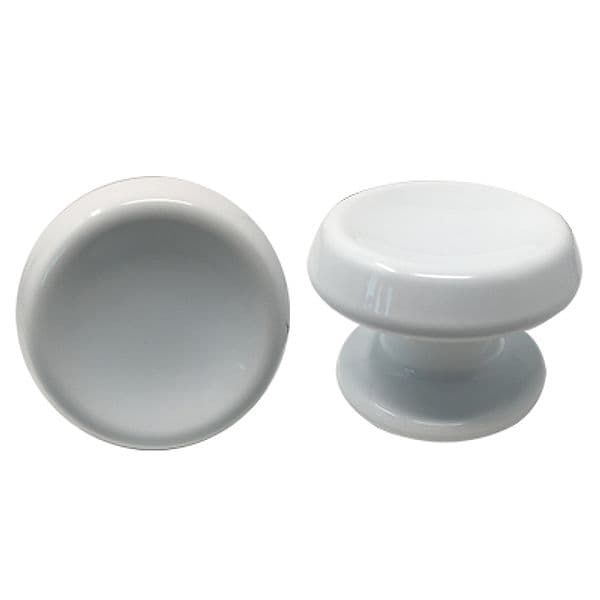 Pomolo per Portone 866 Saguatti Alluminio Bianco Ral 9010 D.mm 80 Base D.mm - 2