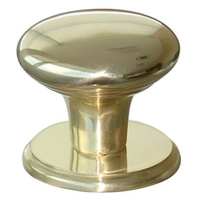 Pomolo per Portone Classic Cottali Ottone Lucido D.mm 70 Base D.mm 80 - 2