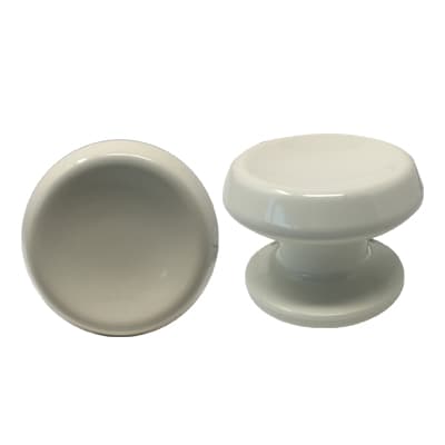 Pomolo per Portone 866 Saguatti Alluminio Avorio Ral 1013 D.mm 80 Base D.mm - 2
