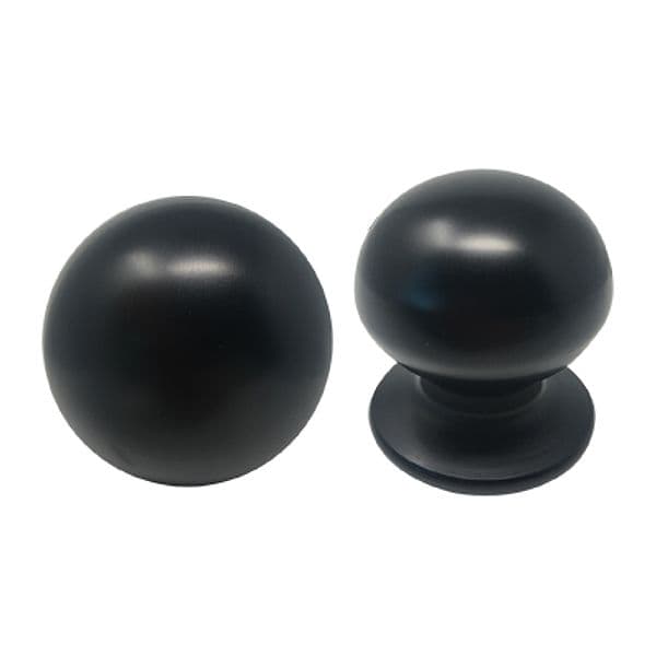 Pomolo per Portone 169 Saguatti Alluminio Nero D.mm 70 Base D.mm 60 - 2