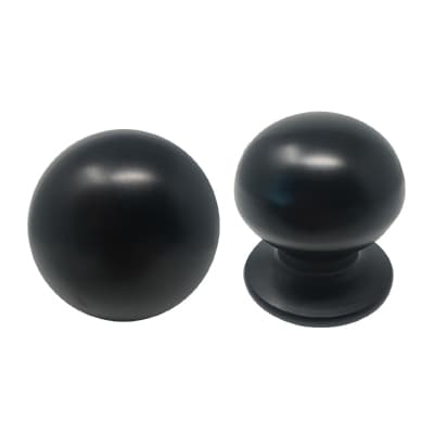 Pomolo per Portone 169 Saguatti Alluminio Nero D.mm 70 Base D.mm 60 - 2