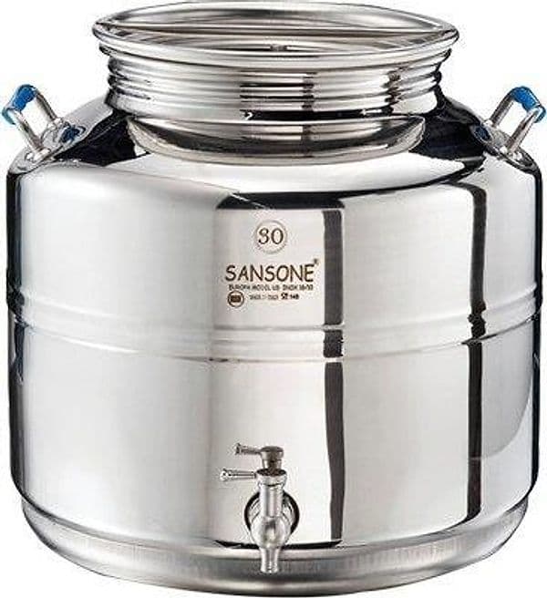 Fustino Saldato Europa Sansone Inox 18 a 10 Lt 30 - 2
