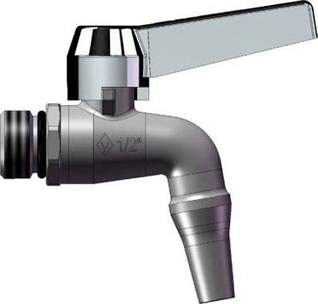 Rubinetto Valvola a Sfera Ottone con Beccuccio Bugatti 2 M 2 Pezzi - 2