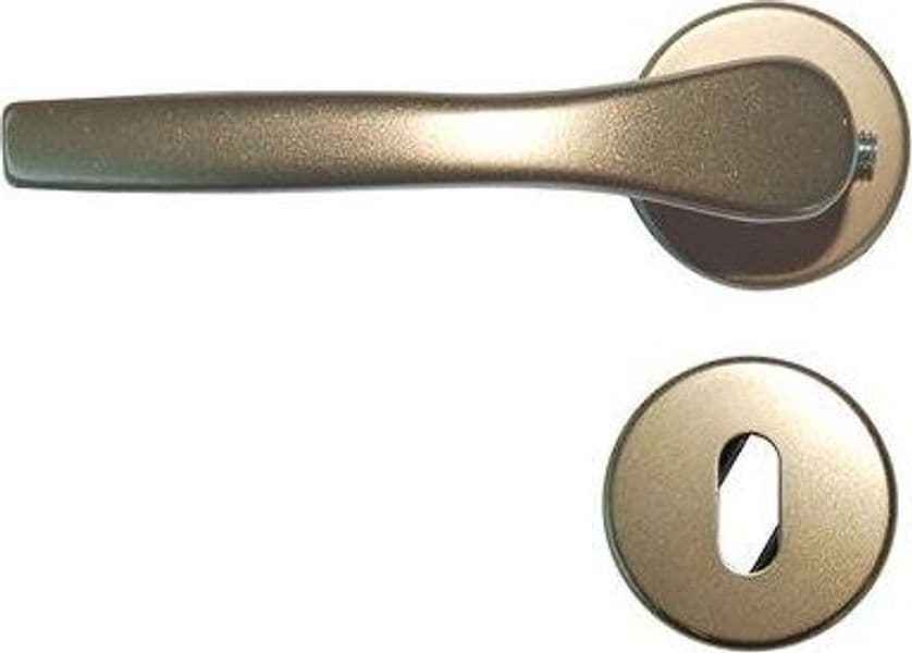 Maniglia Gabry Rosetta Foro Patent Alluminio Bronzato Q8 2 Pezzi - 2