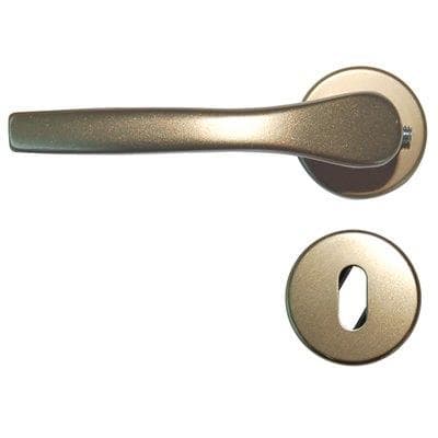 Maniglia Gabry Rosetta Foro Patent Alluminio Bronzato Q8 2 Pezzi - 2