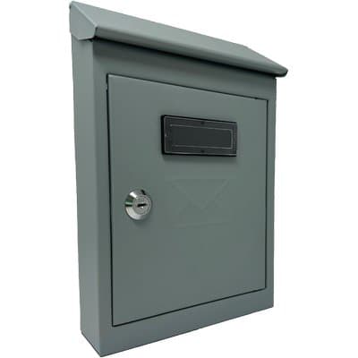 Cassetta Posta Tradizione con Cilindro Mini Acciaio Vern Grigio 175X50 H - 2