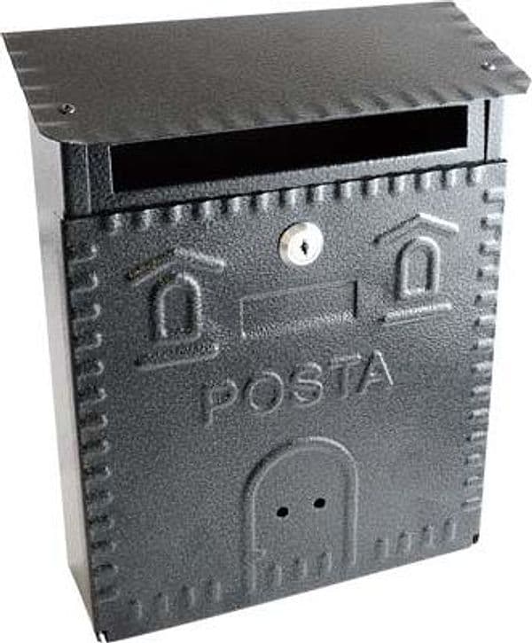 Cassetta Posta Casetta 701 Acciaio Vern Nero Argento Mm 230X90 H.mm 290 - 2