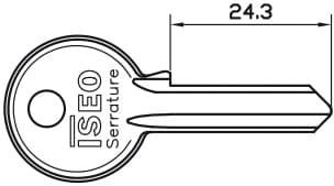 Chiave Grezza per Lucchetto City 5 Spine Lunghezza Mm 24 3 10 Pezzi Iseo - 2