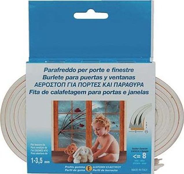 Parafreddo Geko Strip Profilo e Gomma Epdm Espansa Bianco 6 m 10 Pezzi - 2