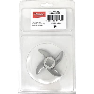 Coltello per Tritacarne Elettrico Inox Reber Autoaffilante N° 10 a 12 - 2