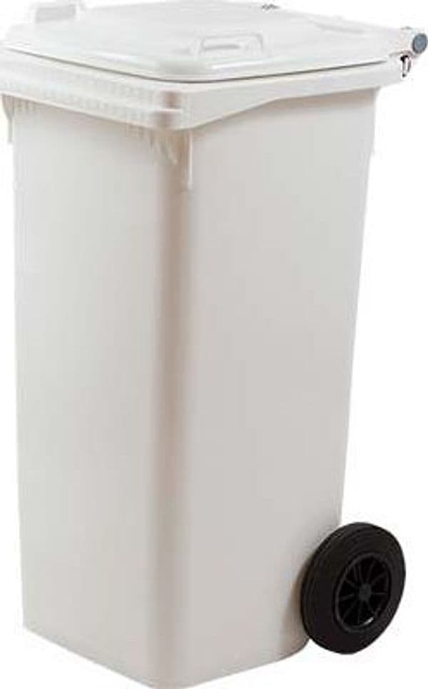 Bidone Immondizia Green 240 con Ruote Ics Bianco Lt 240 cm 72X58 H.cm 106