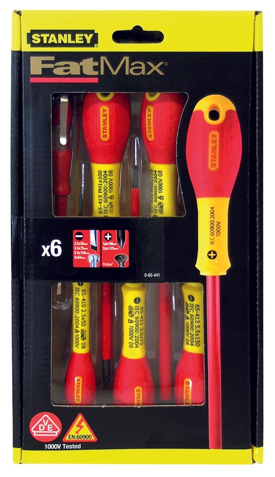 Serie Giraviti per Elettricista Fat Max 6 Pezzi Stanley - 2