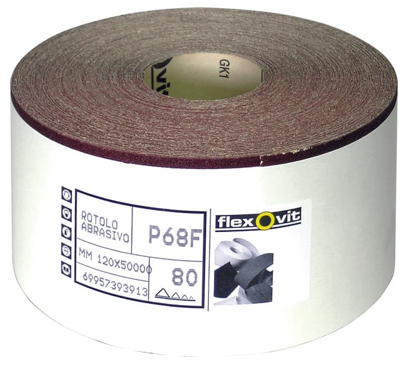 Carta Abrasiva Flexovit P68F Cm 12 (h) x 50 M Grana 60 50 00 Metri - 2