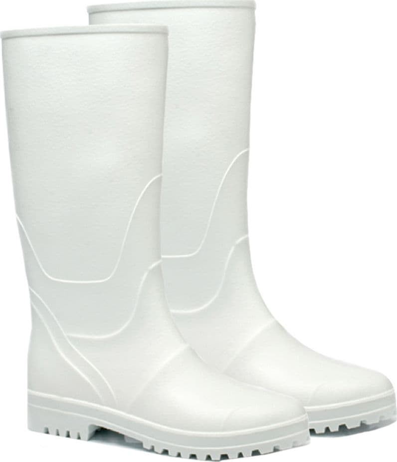 Stivali Ginocchio N 40 Colore Bianco in PVC – Made In Italy