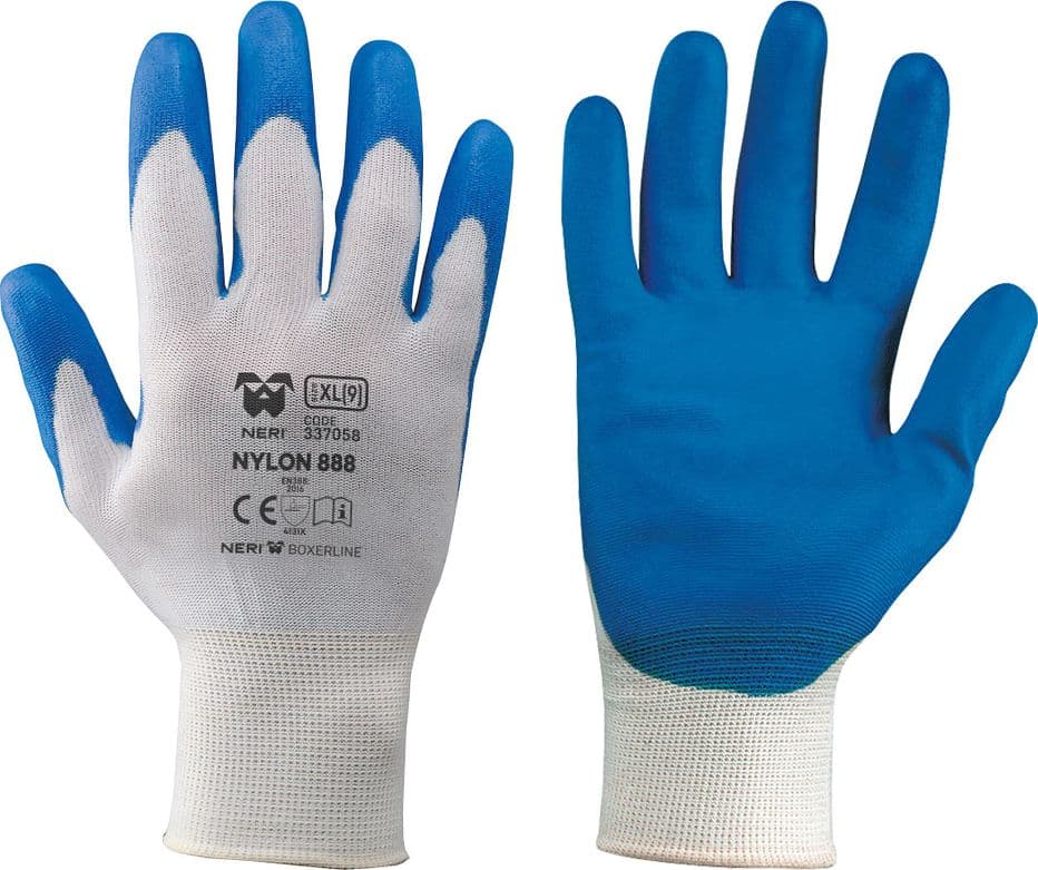 Guanti Neri 888 Nylon Poliuretano Art Tg. l 12 Coppia