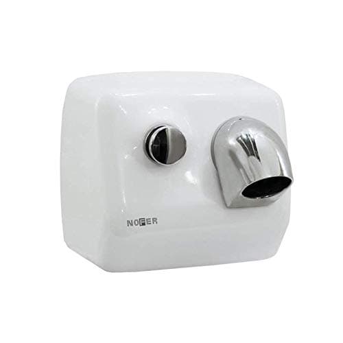 Asciugamano Elettrico con Pulsante Inox Cromato Bianco Zonda Nofer 02200.w - 2