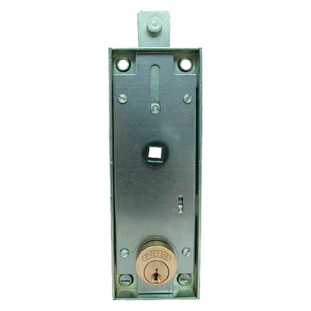 Serratura per Porta Basculante Art B551 Cilindro Tondo Prefer - 2