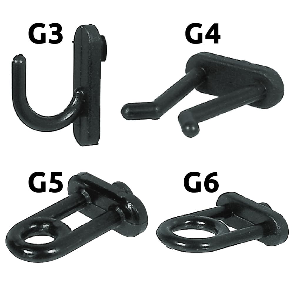 Gancio Sipa in Nylon per Pannelli Portautensili G5 100 Pezzi - 2