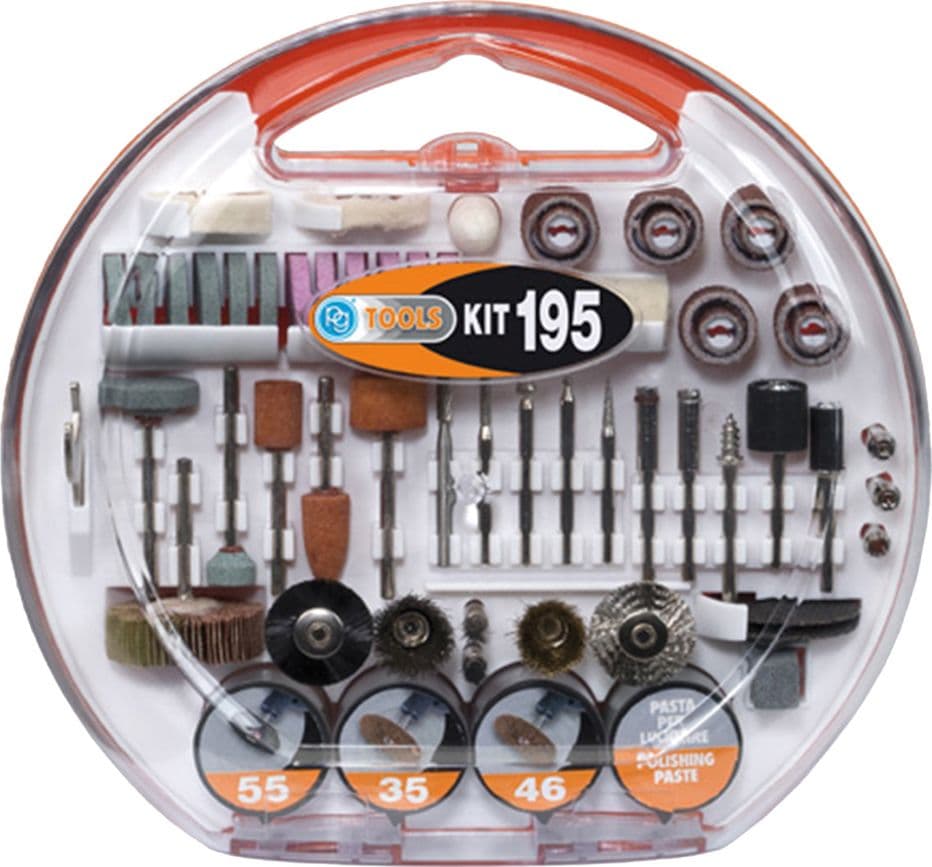 Accessori per Mini Trapano in Kit Pg 195 Pezzi