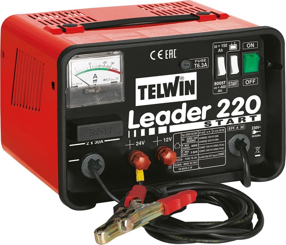 Caricabatteria 30 a 12 Telwin Leader 220 Start 24 v - 2