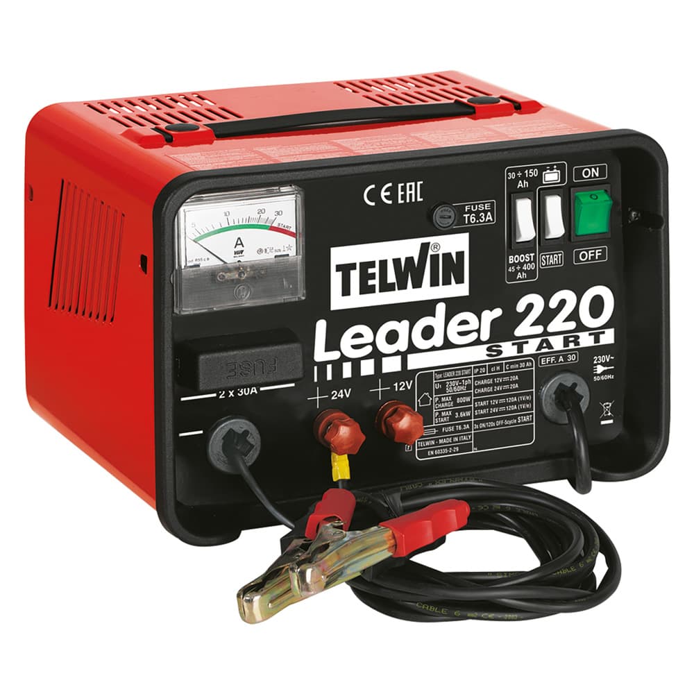 Caricabatteria 30 a 12 Telwin Leader 220 Start 24 v - 2