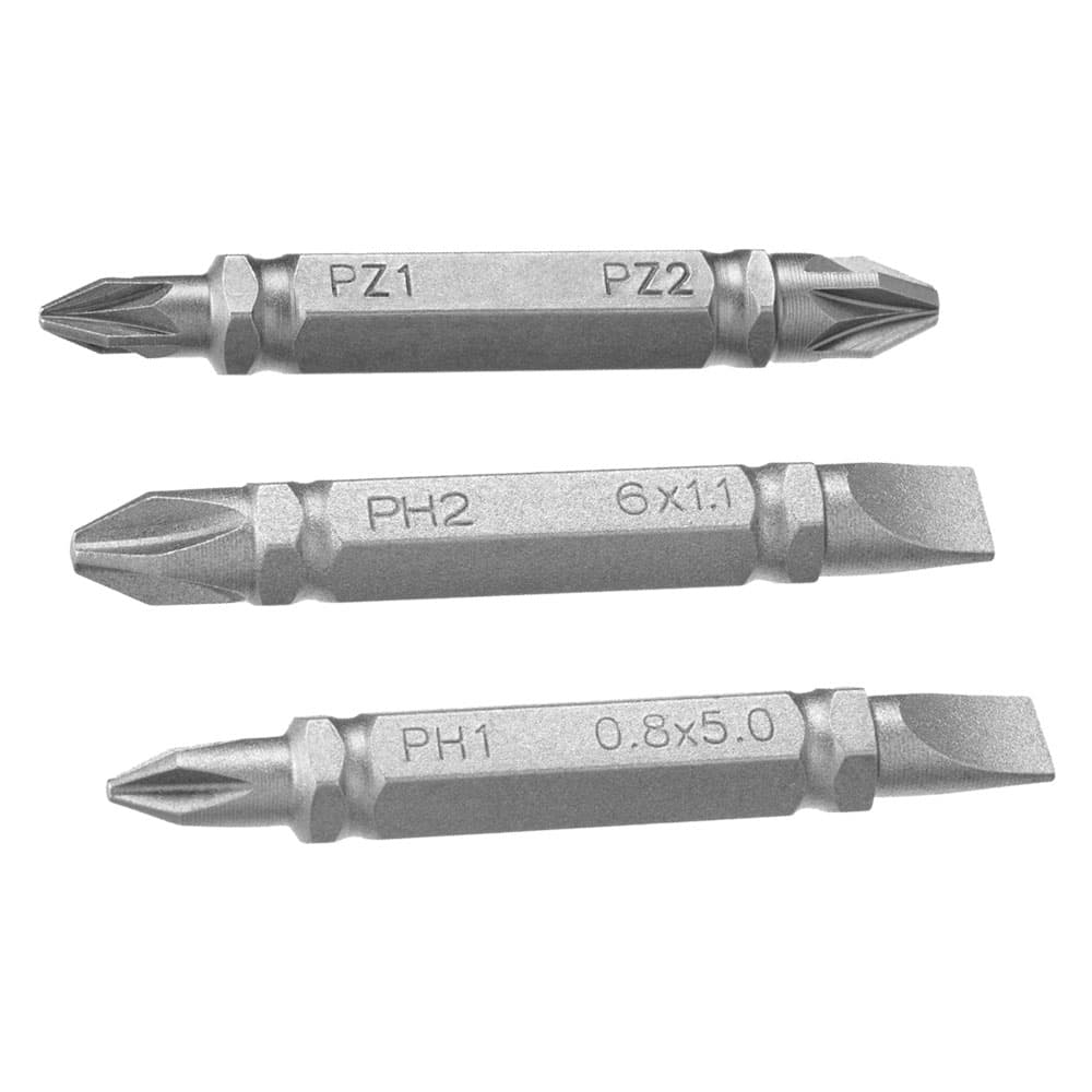 Inserti per Avvitatori Doppia Funzione in Set PZ1 SL5 PZ2 SL6 3 Pezzi 2 mm - 2