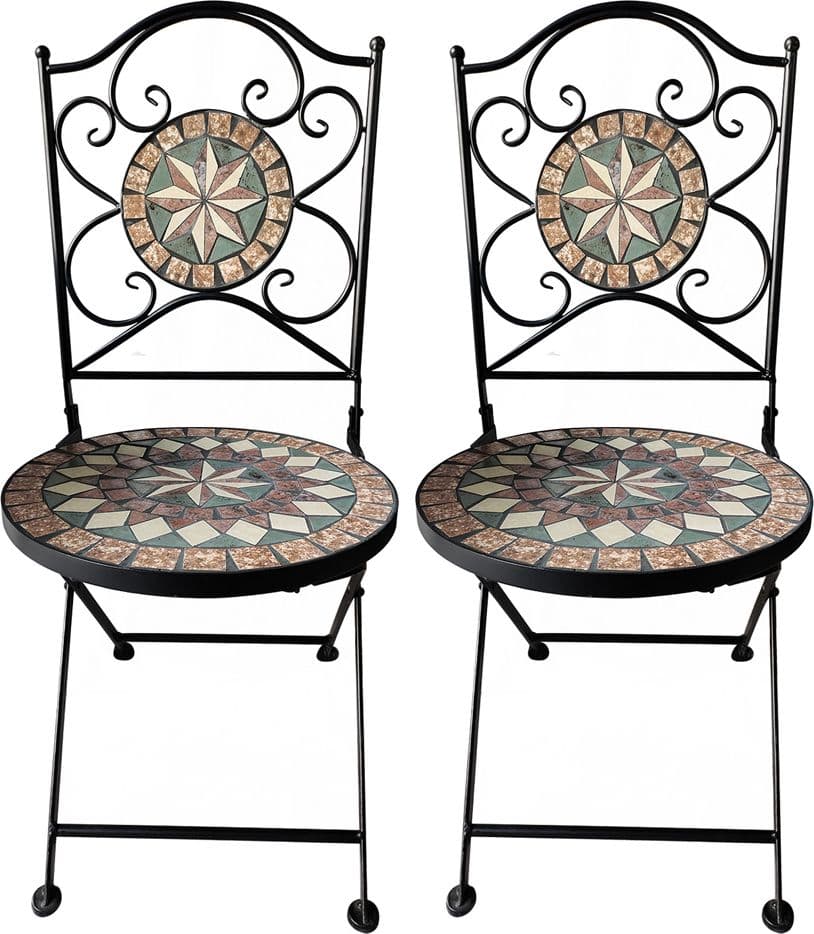 Coppia Sedie Decoro Mosaico Lif Morgana 38 X 90 cm - 2