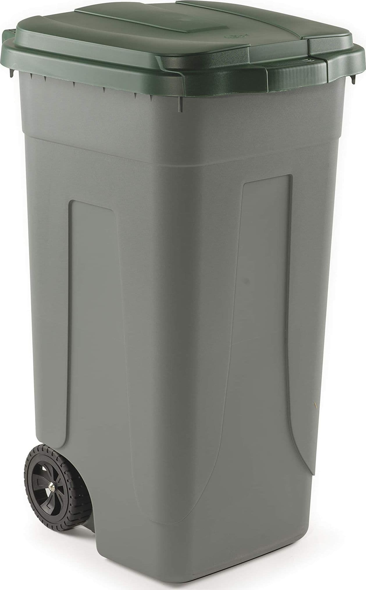 Bidone Immondizia Carrellato Mobil Plastic Ottanta Grigio Coperchio 80 Lt - 2