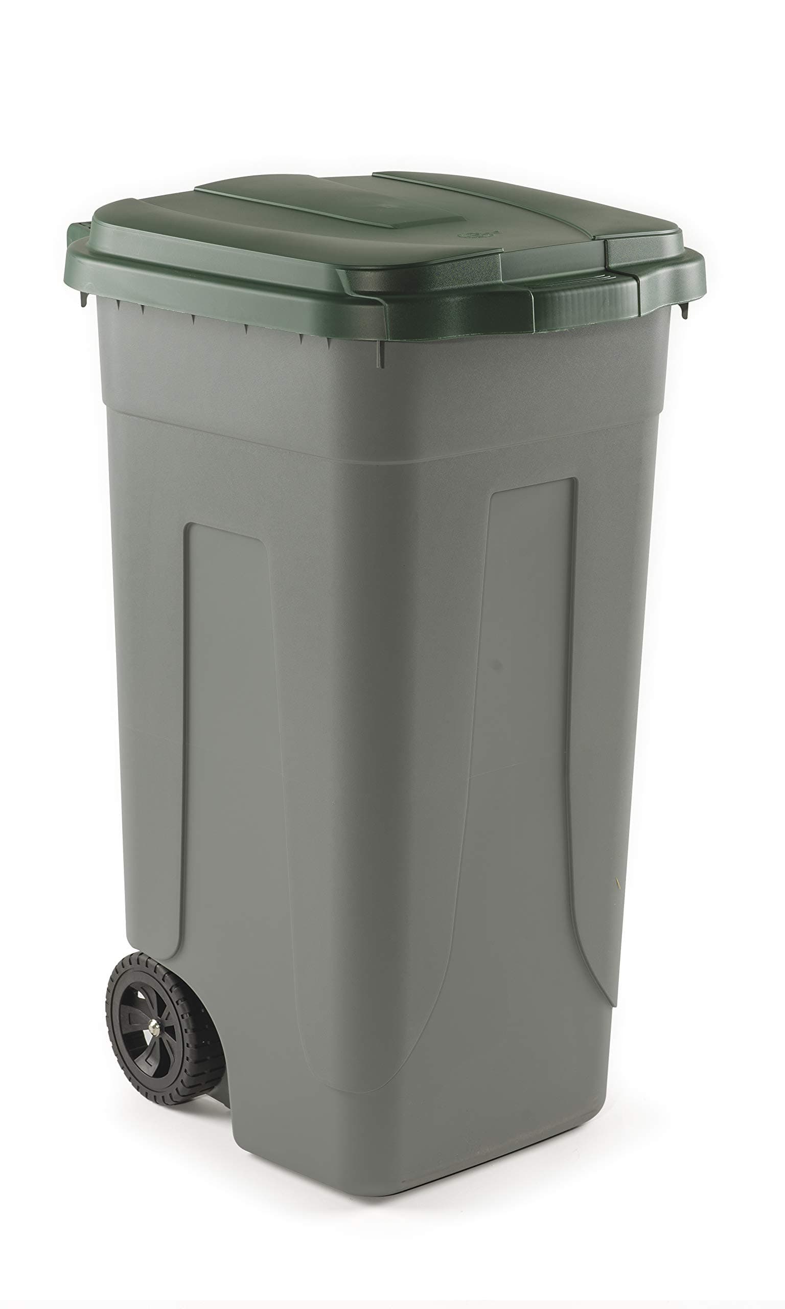 Bidone Immondizia Carrellato Mobil Plastic Ottanta Grigio Coperchio 80 lt - 2