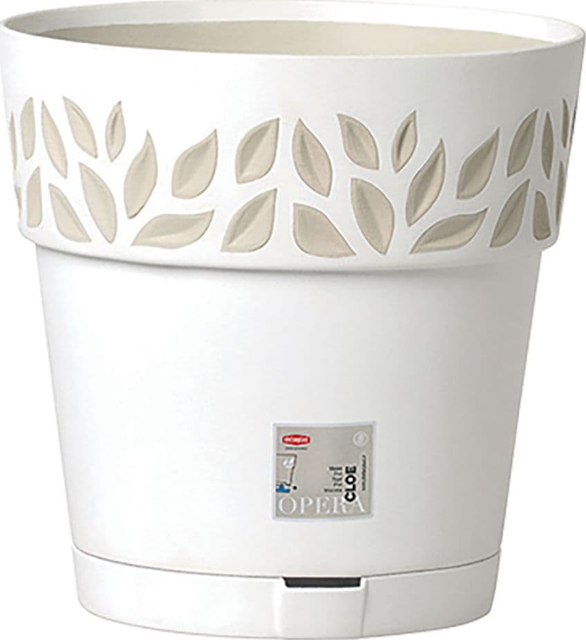 Vaso Tondo X H.15 Stefanplast Cloe Bianco Travertino Ø 15