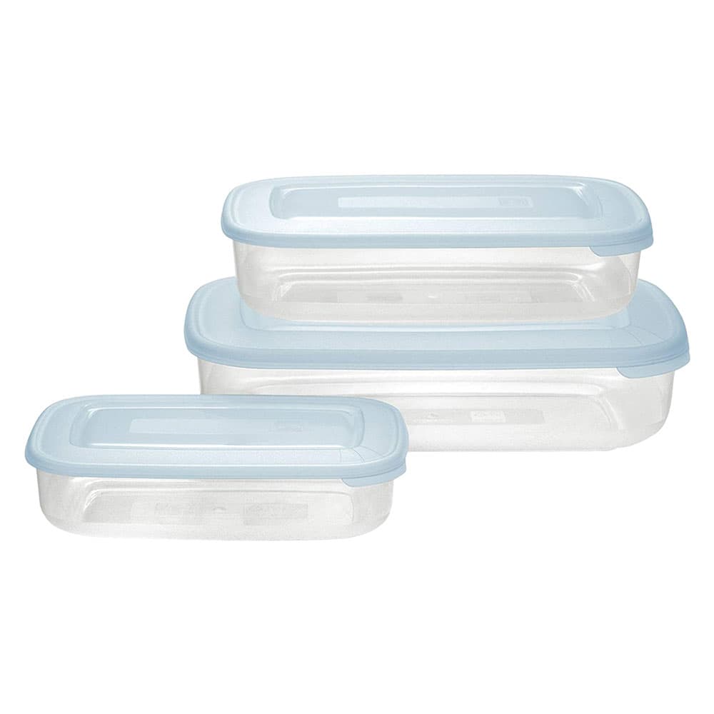 Contenitore Frigo Box Rettangolare Tontarelli 3 Pezzi 29,6 X 19,8 X 7,7 cm