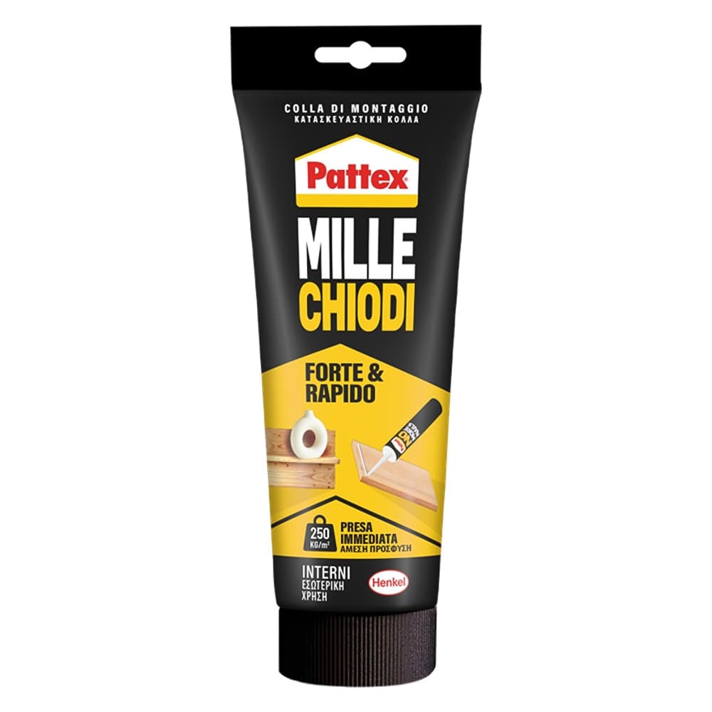 Adesivo Millechiodi Col. Pattex Forte&rapido Bianco 12 Pezzi 100 Gr