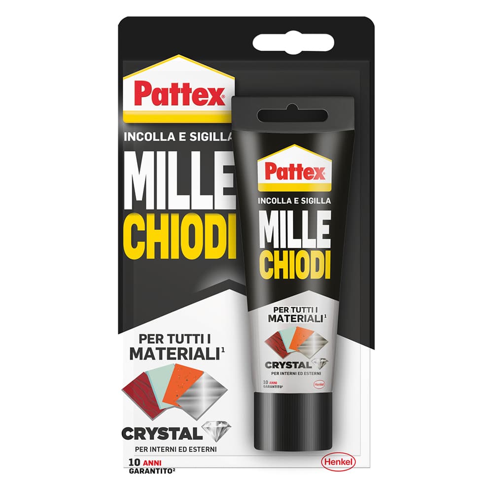 Adesivo Millechiodi Pattex Crystal Trasparente 12 Pezzi 90 gr - 2