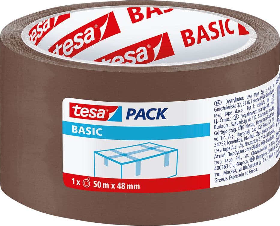 Nastro per Imballaggio 48 X Avana Tesa Basic Pp 36 Pezzi 58573 mm 50 Mt
