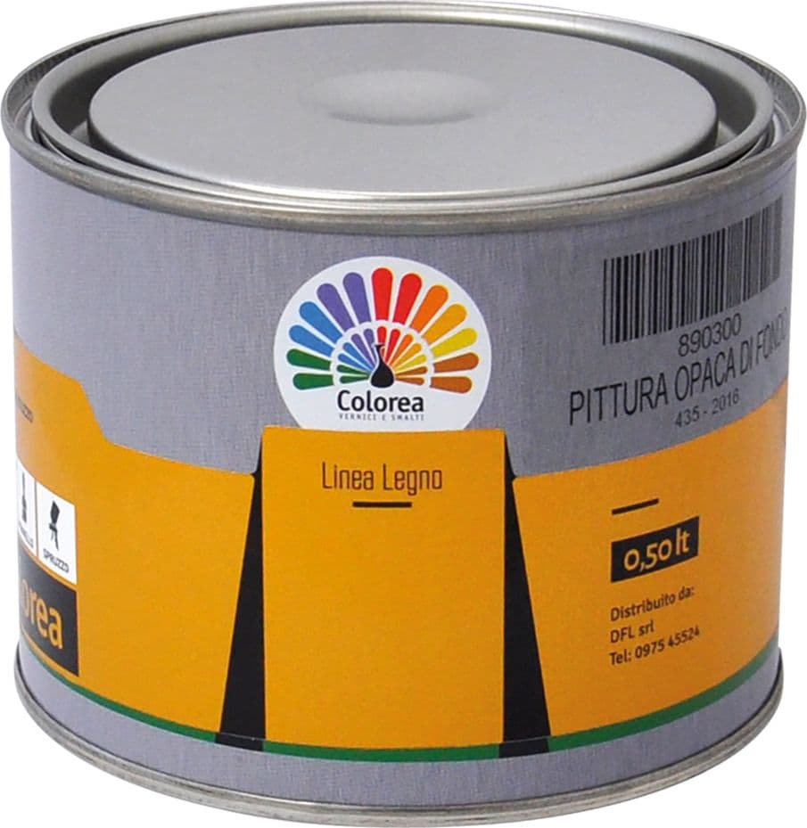 Pittura Opaca di Fondo Colorea 6 Pezzi 0,500 Lt - 2