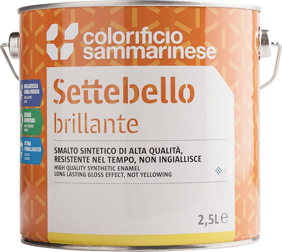 Smalto Sintetico Colorificio Sammarinese Settebello Nero 6 Pezzi 0,750 Lt