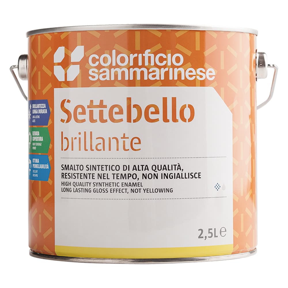 Smalto Sintetico Colorificio Sammarinese Settebello Nero 6 Pezzi 0,750 lt - 2