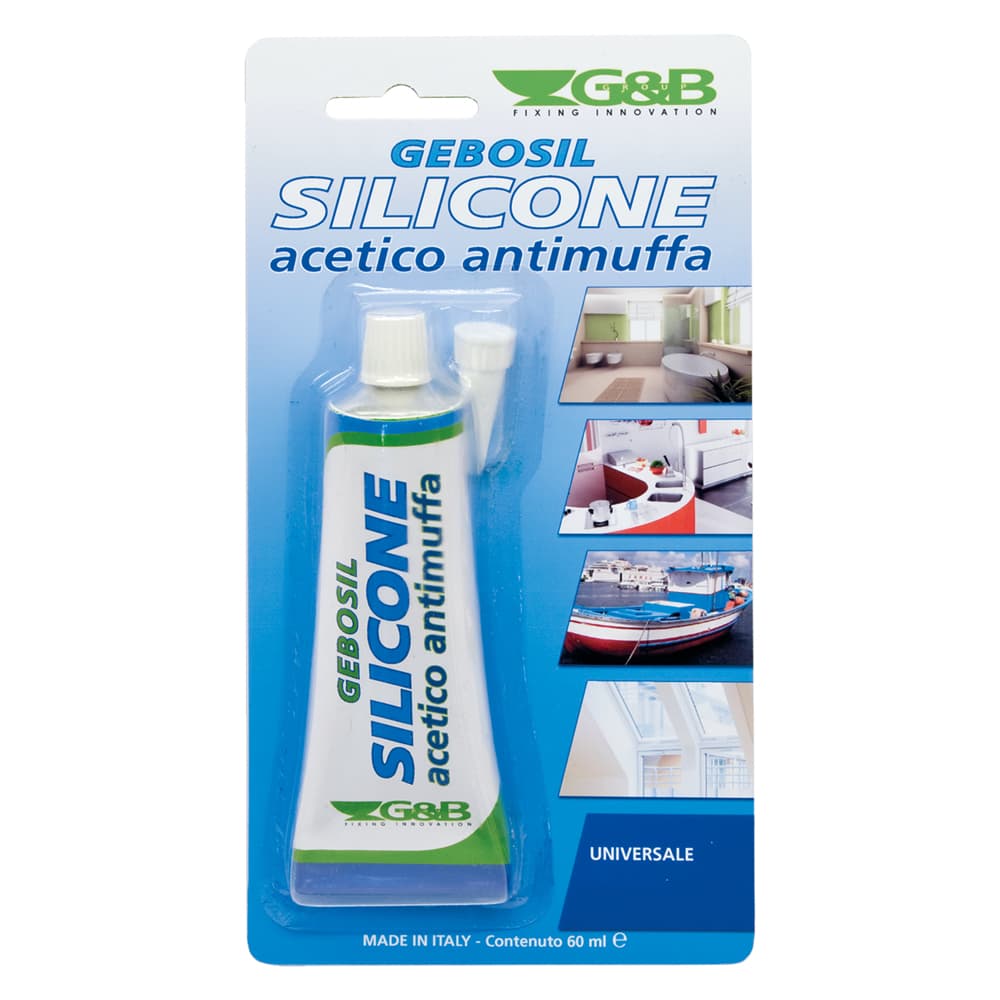 Silicone Acetico RAL 9010 Bianco G&b 12 Pezzi 60 ml - 2