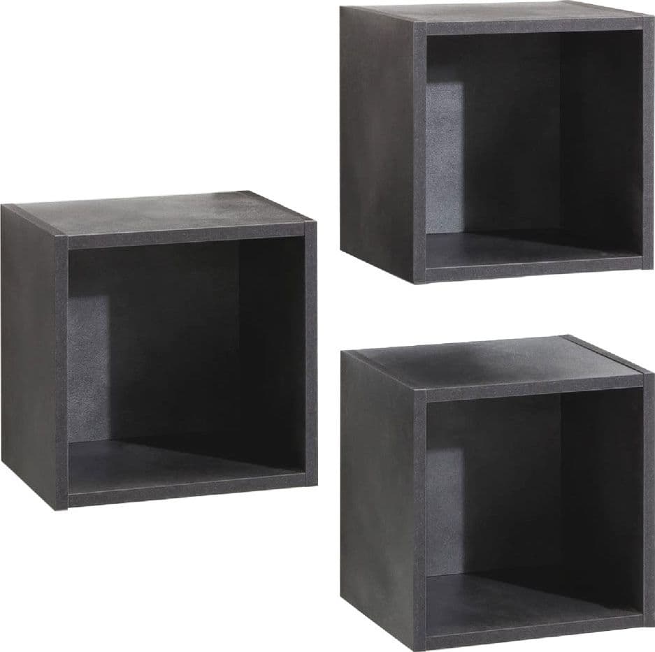 Pensile a Giorno Cubo Linea Cemento Composad Vittoria 28 x 35 x 35 cm - 2