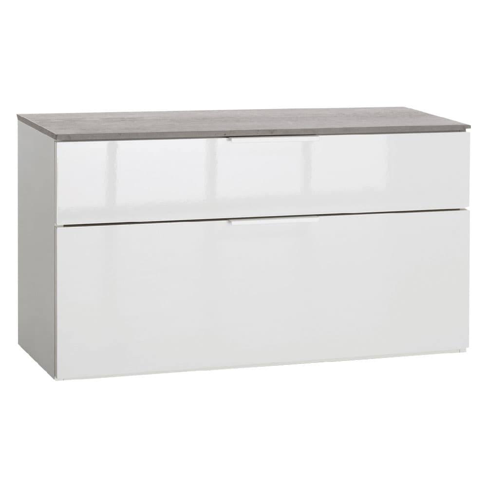 Panca Doppio Cassetto Linea Cemento Composad Galaverna 35 x 90 x 50 cm - 2