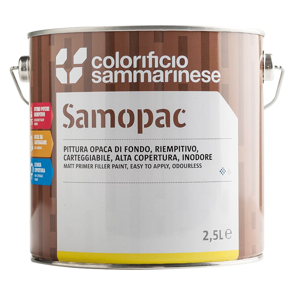 Pittura Opaca di Fondo Colorificio Sammarinese Samopac 2,5 lt - 2