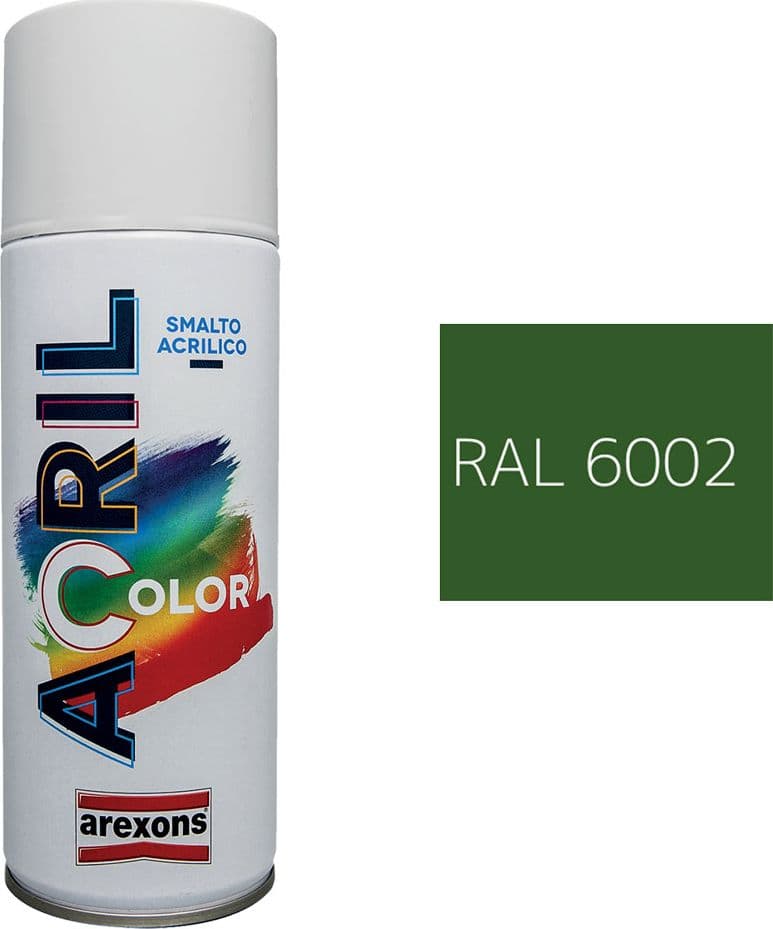 Smalto Spray Acrilico Ral 6002 Arexons Verde Foglia 6 Pezzi - 2