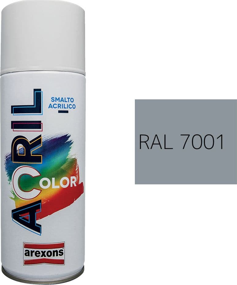 Smalto Spray Acrilico Ral 7001 Arexons Grigio Argento 6 Pezzi