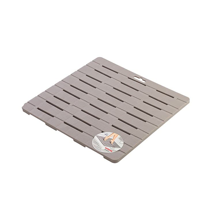 Pedana Doccia Rigida 55 x 55 cm Tortora in Plastica PP Linea Winny Feridras - 2