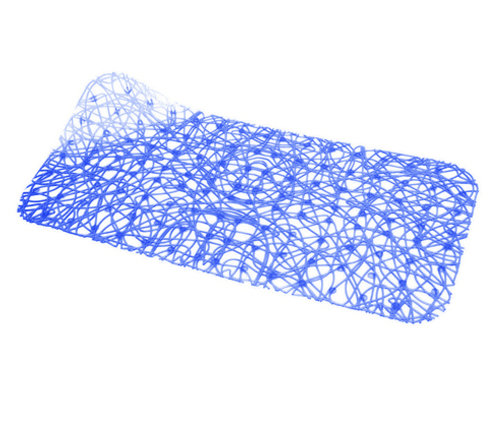 Tappeto Antiscivolo per Vasca Mod Lux 72 cm x 36 Dh Blu - 2