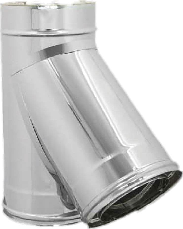 Raccordo Doppia Parete a 135° Ee ¸ 30 Kasart Y in Acciaio Inox 25 cm