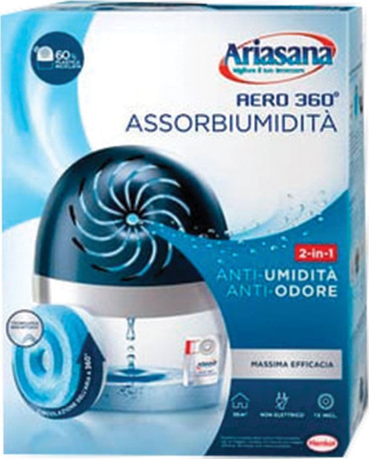 Assorbiumidita Ariasana Kit con 1 Ricarica Ariasana in Kit Aero 360° - 2