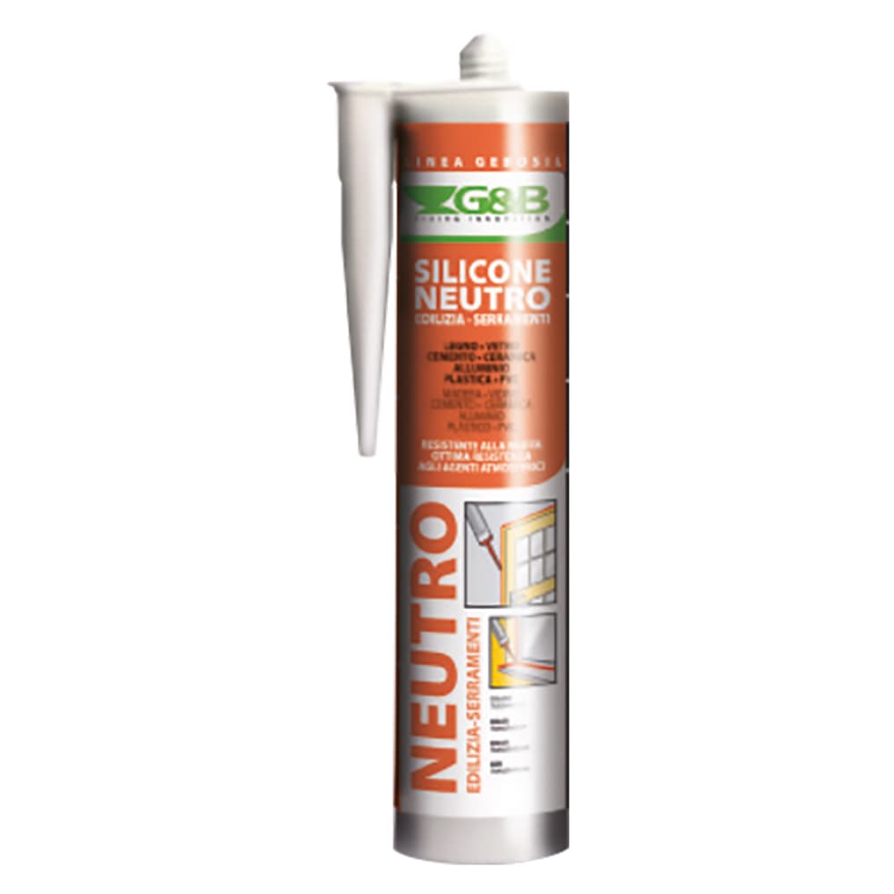 Silicone Neutro per Edilizia e Serramenti 'Gebosil Bianco G&b 310 ml - 2