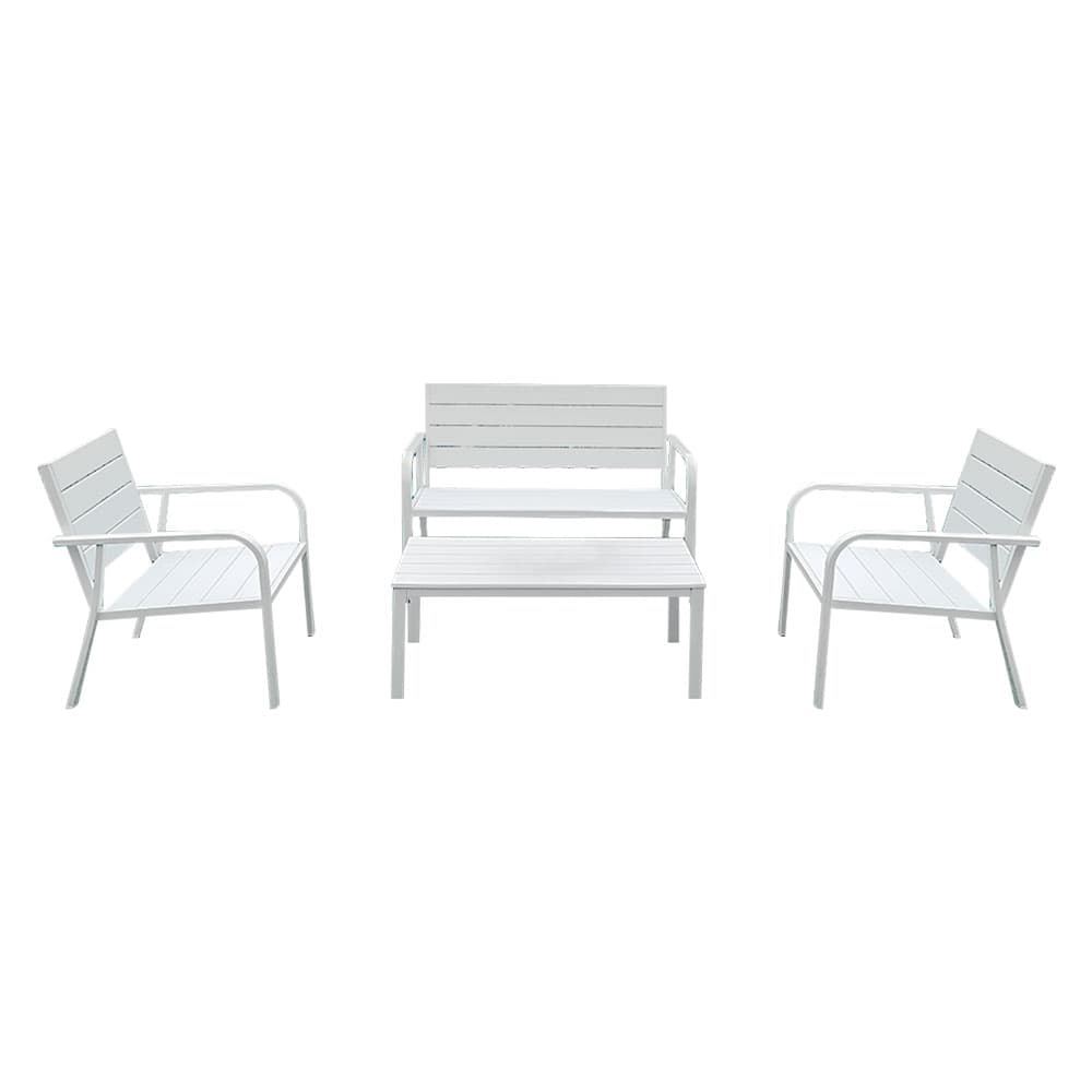 Set Giardino Effetto Polywood Lif Arbus Colore Bianco - 2