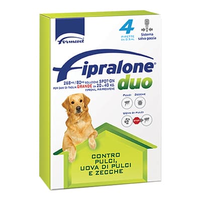 Antiparassitario Fipralone Duo Cane Formevet 40 pipette 4 20 kg - 2